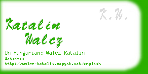 katalin walcz business card